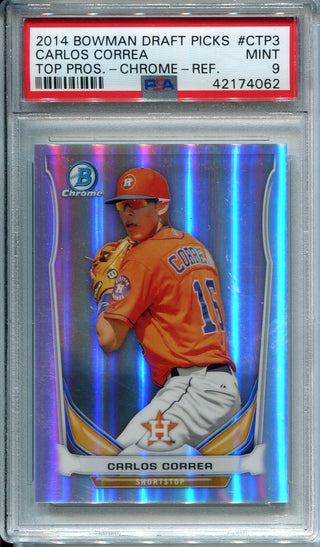 Carlos Correa 2014 Bowman Chrome Draft Picks Card (PSA)