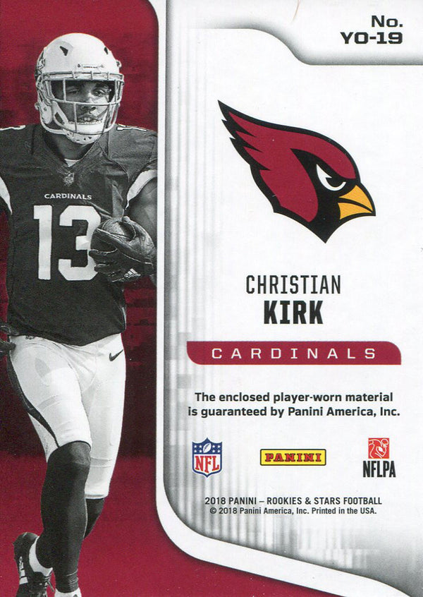 Christian Kirk 2018 Panini Rookie & Stars Rookie Jersey Card Back