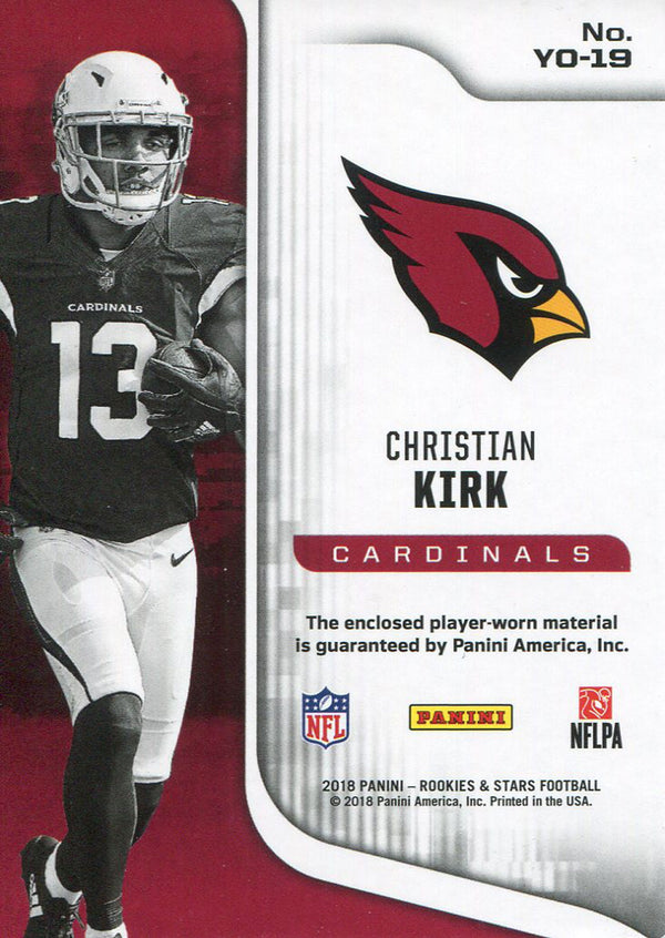 Christian Kirk 2018 Panini Rookie & Stars Rookie Jersey Card Back