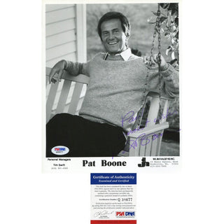 Pat Boone Autographed 8x10 Photo PSA