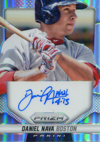 Daniel Nava Autographed 2014 Panini Prizm Card