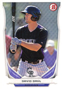 David Dahl 2014 Bowman Rookie Card #TP-15