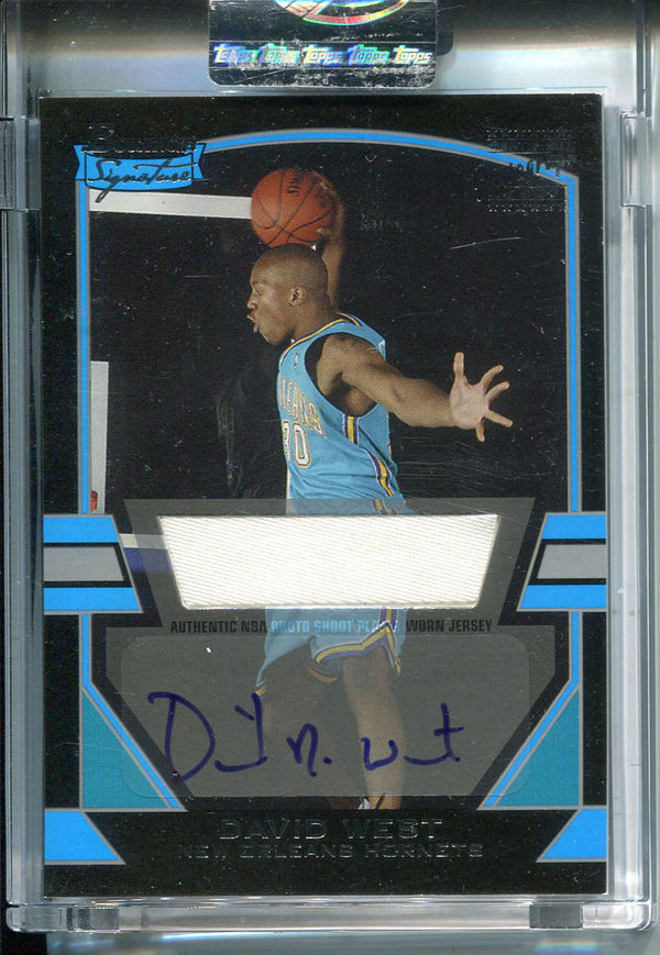 David West Autographed 2003-04 Bowman Signatuers Rookie Jersey Card