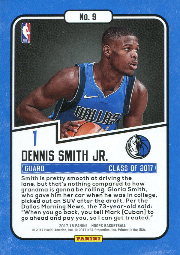 Dennis Smith Jr. 2017-18 Panini Hoops Rookie Card Back