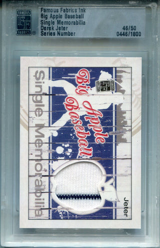 Derek Jeter 2014 Famous Fabrics Jersey Card