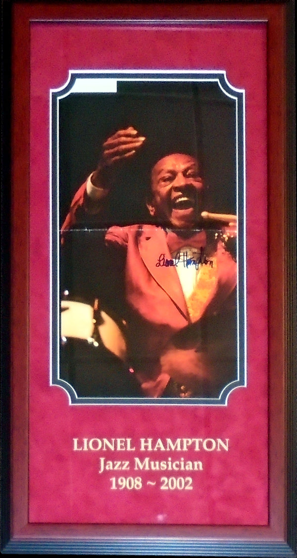 Lionel Hampton Autographed Framed Magazine Page 