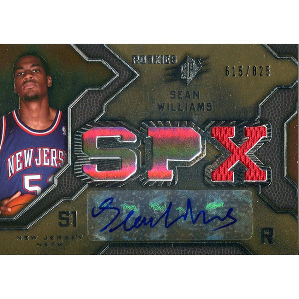 Sean Williams Autographed 2007-2008 Upper Deck SPx Jersey Card