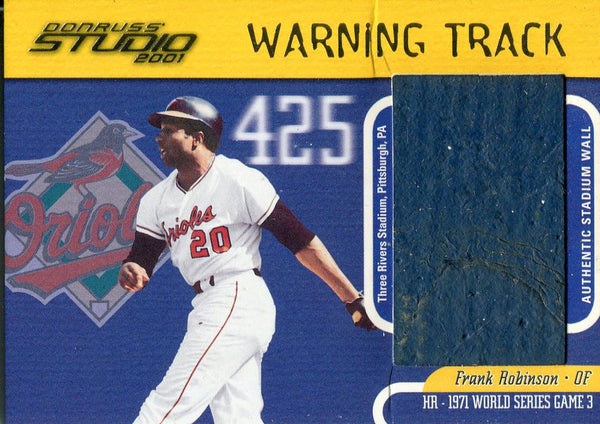 Frank Robinson 2001 Donruss Studio Warning Track Card