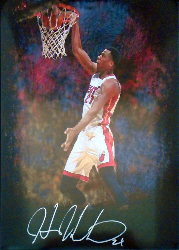 Hassan Whiteside Autographed Miami Heat 16x20 Photo