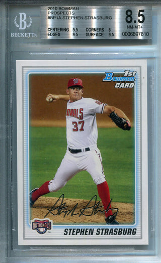 Stephen Strasburg 2010 Topps 1st Bowman Prospects Card (Beckett)