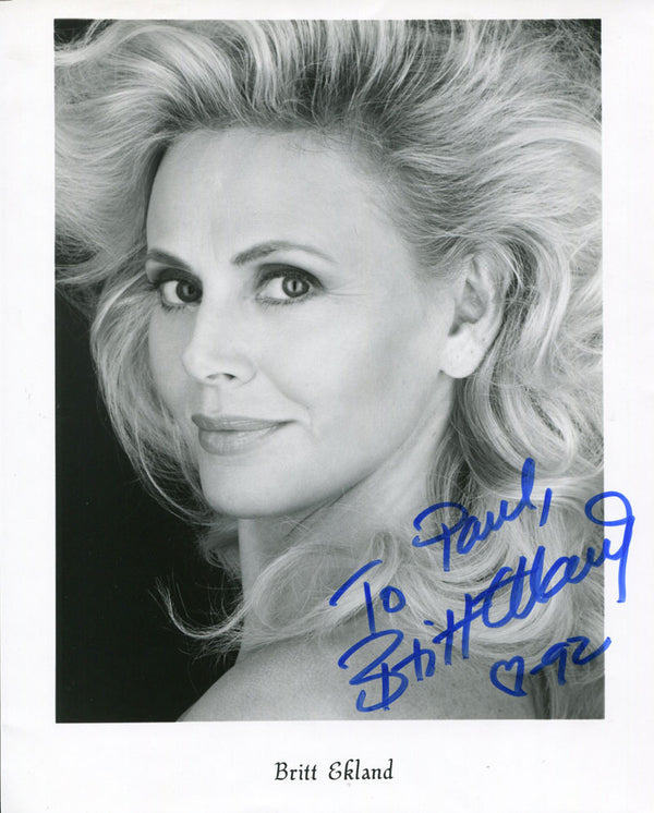 Britt Ekland Autographed 8x10 Photo