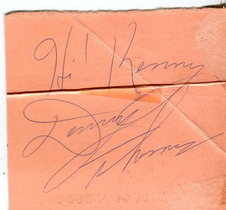 Danny Thomas Autographed Cut