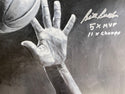 Bill Russell Autographed Stephen Holland 40x20 Lithograph (JSA)