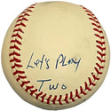 Ernie Banks Autographed Official Stat Baseball (PSA)