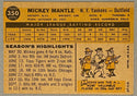 Mickey Mantle 1960 Topps Baseball Card #350