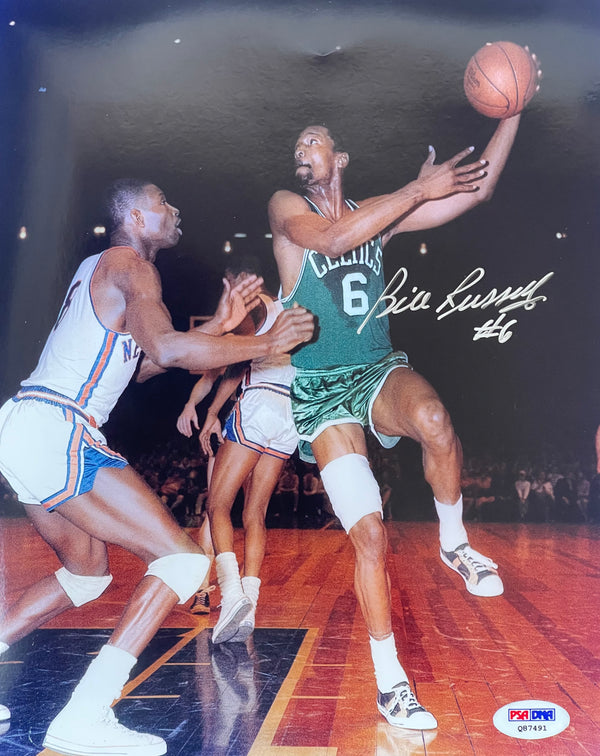 Bill Russell Autographed 8x10 Basketball Photo (PSA)