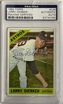 Larry Dierker Autographed 1966 Topps Card #228 (PSA)