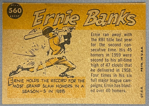 Ernie Banks 1960 Topps All Star Baseball Card #560