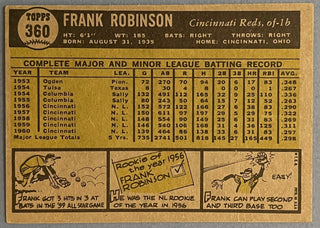 Frank Robinson 1961 Topps Baseball Card #360