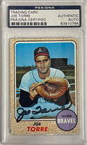 Joe Torre Autographed 1968 Topps Card #30 (PSA)