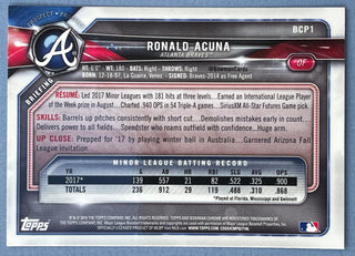 Ronald Acuna Jr. 2018 Bowman Chrome Card