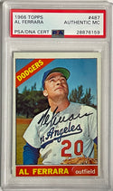 Al Ferrara Autographed 1966 Topps Card #487 (PSA)