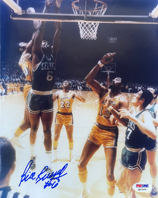 Bill Russell Autographed 8x10 Basketball Photo (PSA)