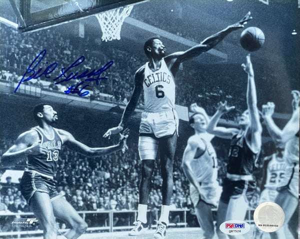 Bill Russell Autographed 8x10 Basketball Photo (PSA)