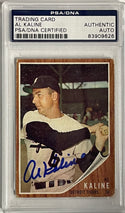 Al Kaline Autographed 1962 Topps Card #150 (PSA)