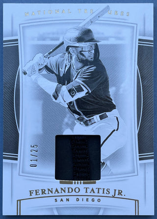 2020 National Treasures #147 Fernando Tatis Jr Relic Card 01/25