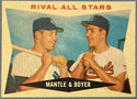 Mickey Mantle & Clete Boyer 1960 Topps Baseball Card #160