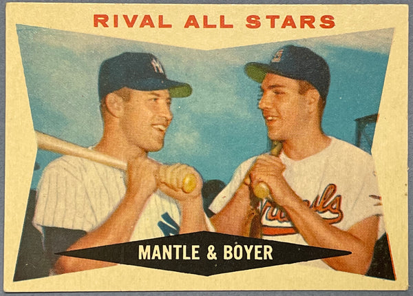 Mickey Mantle & Clete Boyer 1960 Topps Baseball Card #160