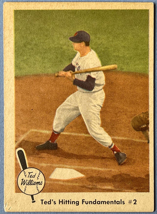 Ted Williams 1959 Fleer Baseball Card #72 Ted's Hitting Fundamentals #2