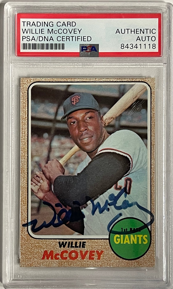 Willie McCovey Autographed 1968 Topps Card #290 (PSA)