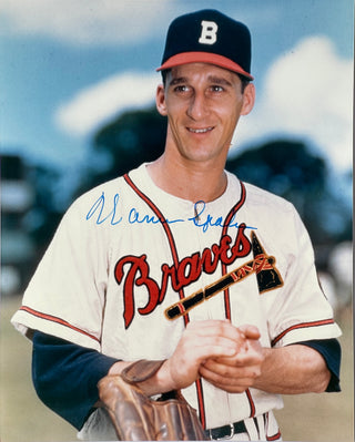 Warren Spahn Autographed 8x10 Baseball Photo (Beckett)