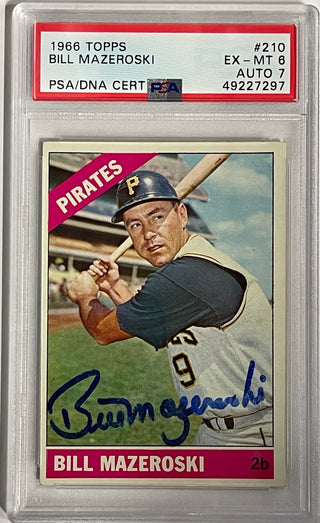 Bill Mazeroski Autographed 1966 Topps Card #210 (PSA)