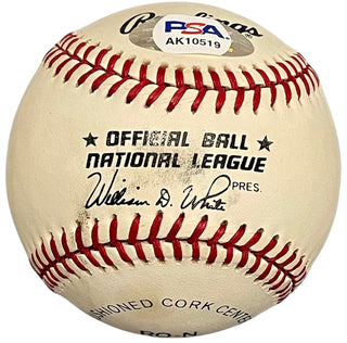 Ernie Banks Autographed Official Baseball (PSA)