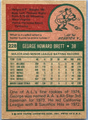 George Brett 1975 Topps Rookie baseball Card #228