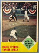 Maris Sparks Yankee Rally 1963 Topps baseball Card #144