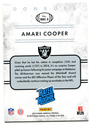 Amari Cooper 2015 Panini Donruss Rated Rookie Card