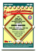 Andre Dawson Topps 2003 Fan Favorites Bat Card