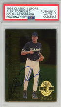 Alex Rodriguez Autographed 1993 Classic 4 Sport Gold Card (PSA Auto 10)