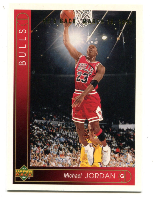 Michael Jordan 1993 Upper Deck #23 He`s back Card