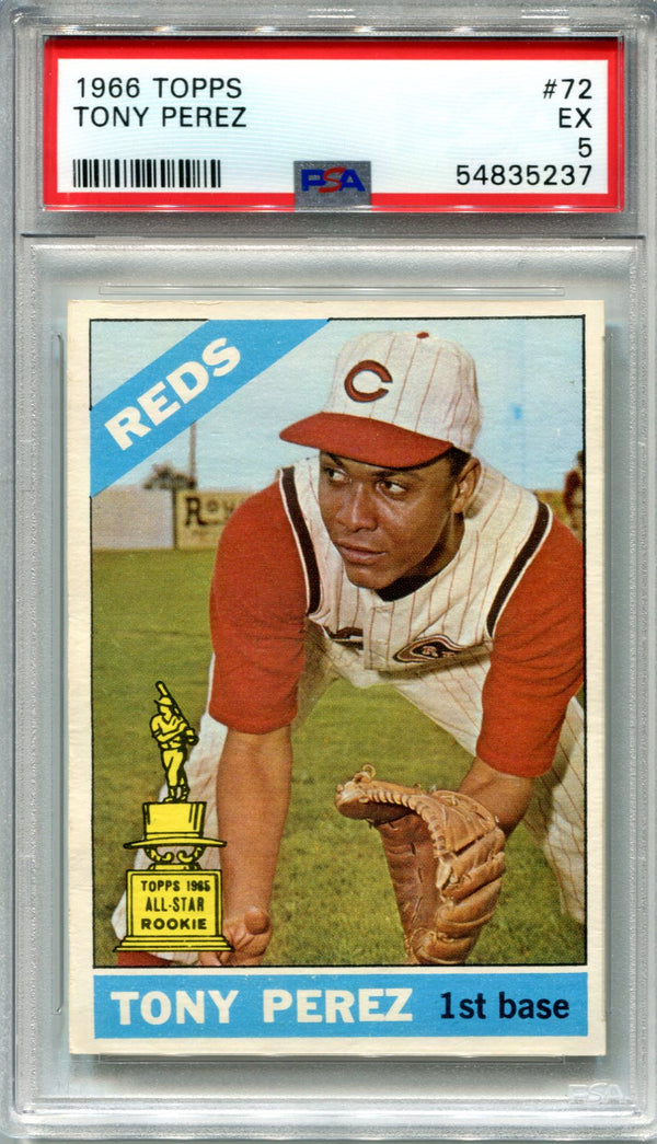 Tony Perez 1966 Topps #72 PSA EX 5 Card