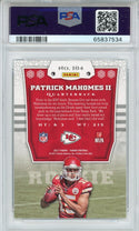 Patrick Mahomes II 2017 Panini Rookie Card #104 (PSA Gem Mint 10)