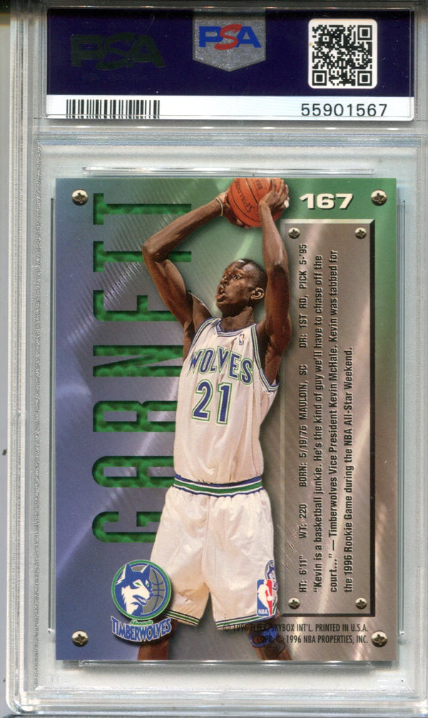 Kevin Garnett 1995 Fleer Metal #167 PSA GEM MT 10 Card