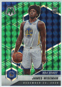 James Wiseman 2020-21 Panini Mosaic NBA Debut Rookie Green Prizm Card #266