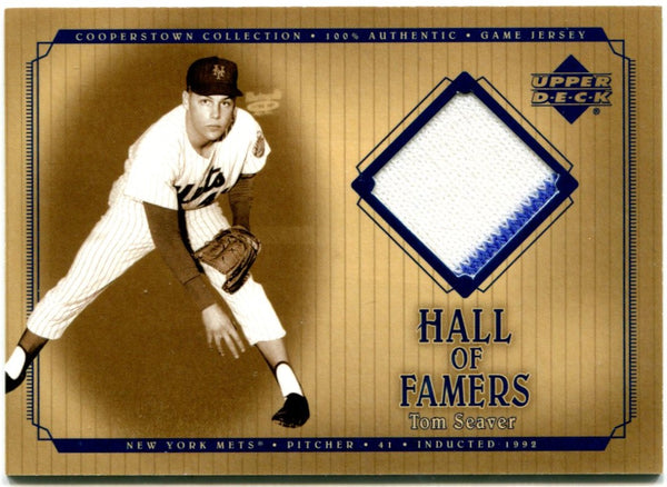 Tom Seaver Upper Deck Hall of Famers Jersey Card