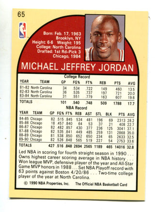 Michael Jordan 1990 NBA Hoops #65 Card