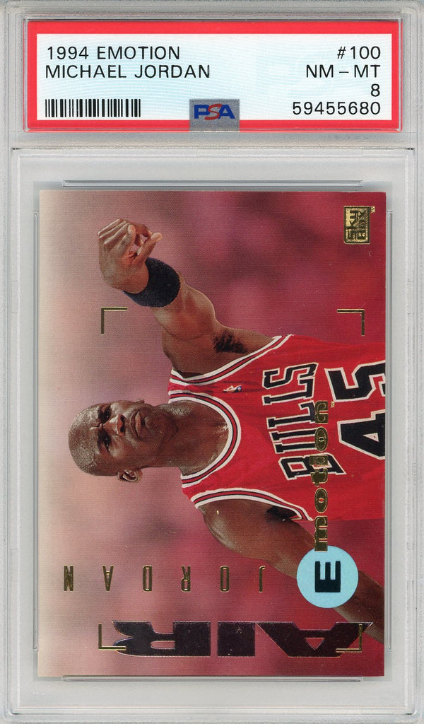 Michael Jordan 1994 Skybox Emotion Card #100 (PSA NM-MT 8)